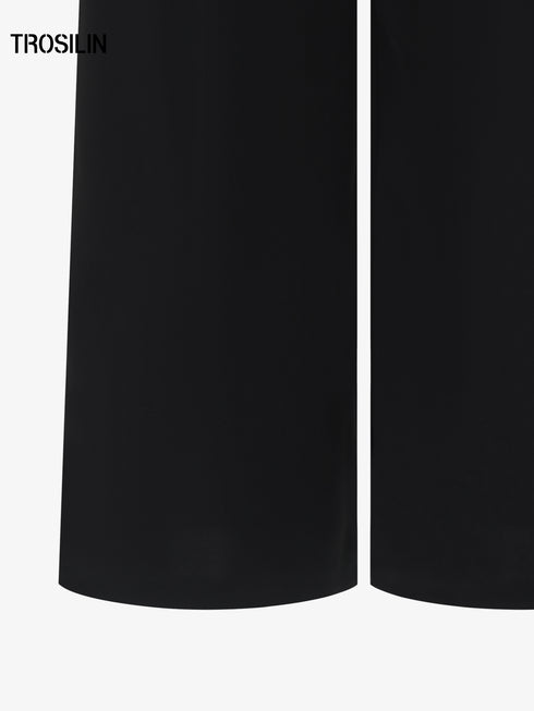 Midnight Drape Satin Waistband Trousers