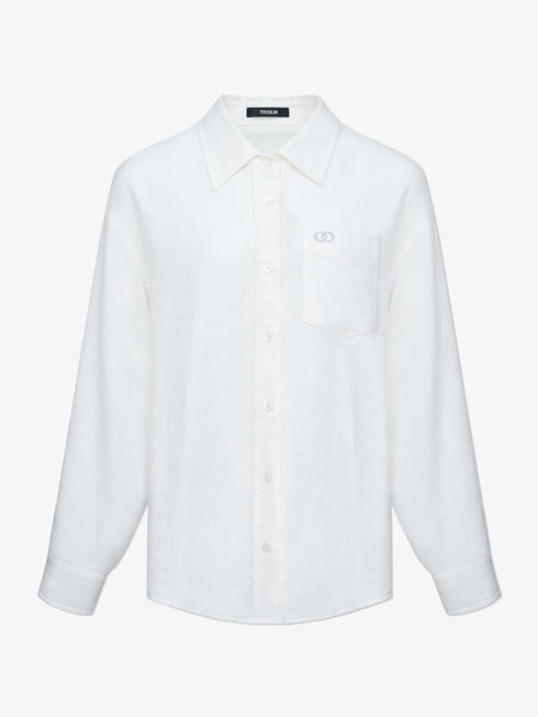STELLA Shimmering Pearl Satin Shirt