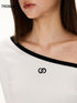 One-Shoulder Long Sleeve Top