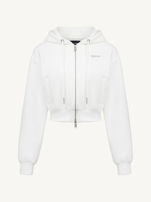Cropped Zip-Up Hoodie