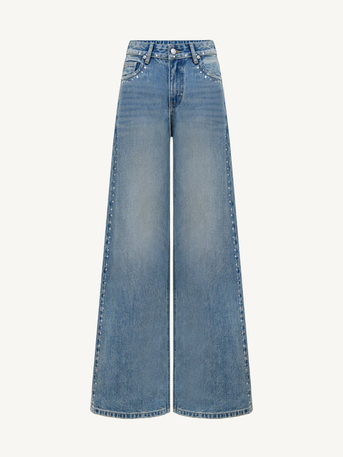 Straight-Leg Denim Jeans