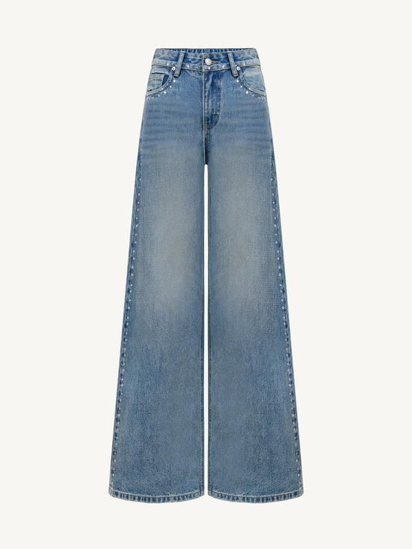 Straight-Leg Denim Jeans
