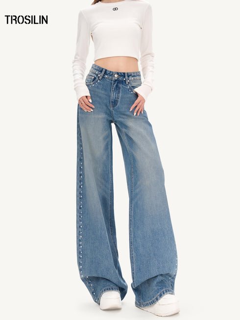 Straight-Leg Denim Jeans