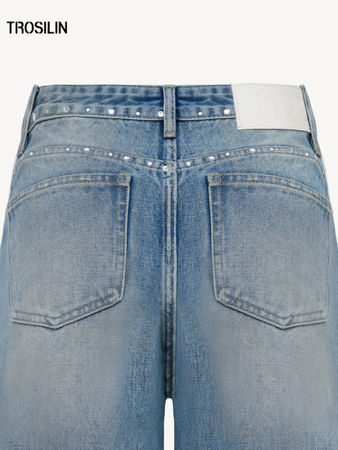 Straight-Leg Denim Jeans