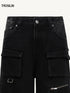 Multi-Pocket Straight-Leg Cargo Denim Jeans