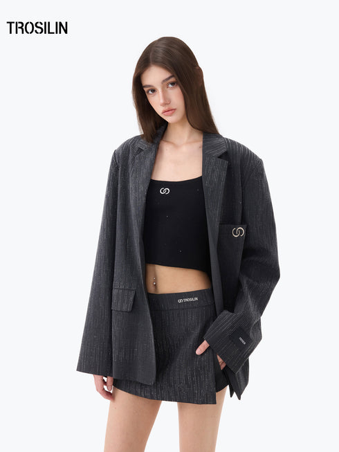 Stardust Crystal Relaxed Blazer