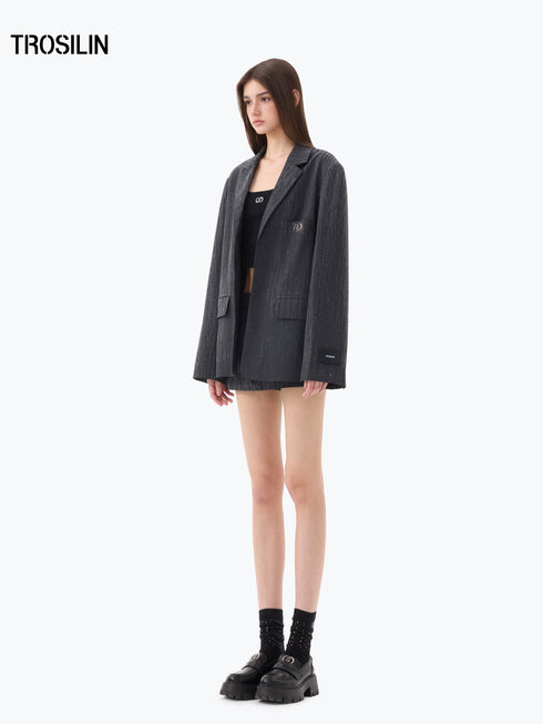 Stardust Crystal Relaxed Blazer