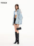 “Blue Tone Ring Stud” Deconstructed Denim Jacket