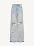 Distressed Paint-Splatter Jeans
