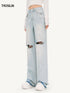 Distressed Paint-Splatter Jeans