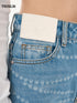 Laser Washed Denim Pants