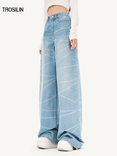 Laser Washed Denim Pants