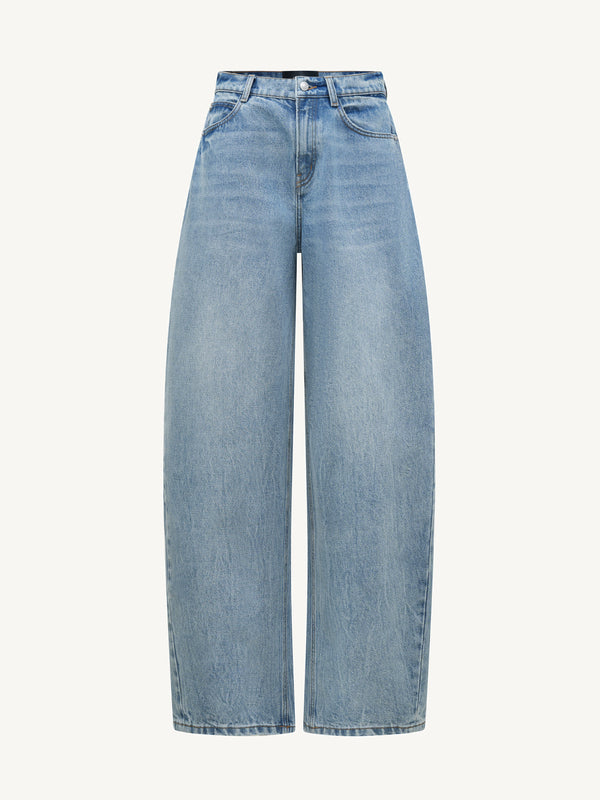 Barrel-Leg Denim Jeans