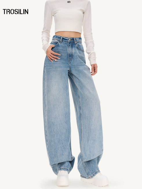 Barrel-Leg Denim Jeans