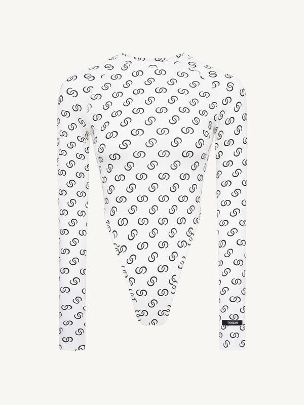 Retro-Futuristic Monogram Bodysuit