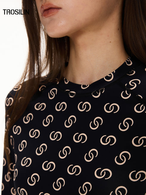 Retro-Futuristic Monogram Bodysuit