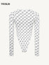 Retro-Futuristic Monogram Bodysuit