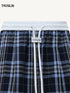 Patchwork Plaid Casual Pants