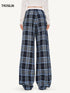 Patchwork Plaid Casual Pants