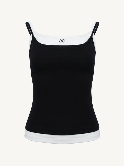Layered-look tank top