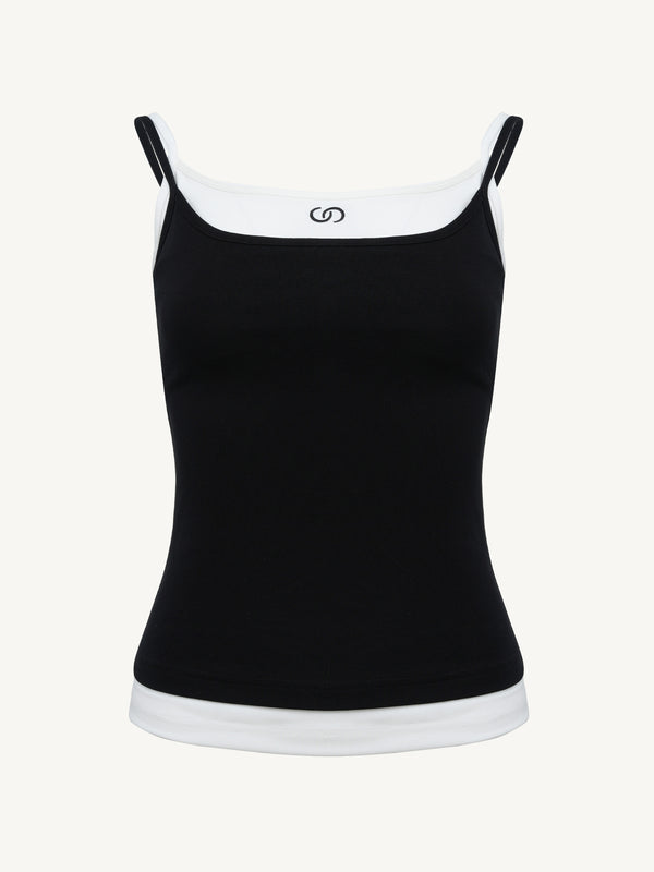 Layered-look tank top