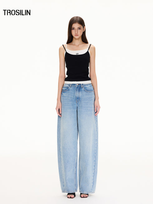 Layered-look tank top