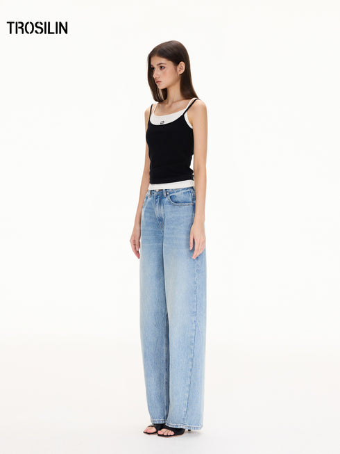 Layered-look tank top