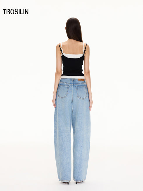 Layered-look tank top