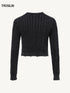 Washed Vintage Cable-Knit Cardigan