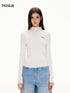 Mock Neck Wool Knit Sweater