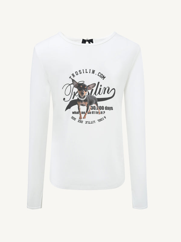 Reversible Ballet Ribbon Long Sleeve Top