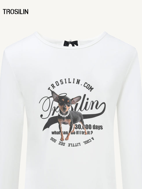 Reversible Ballet Ribbon Long Sleeve Top