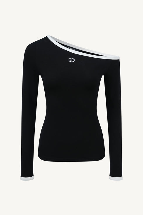 One-Shoulder Long Sleeve Top
