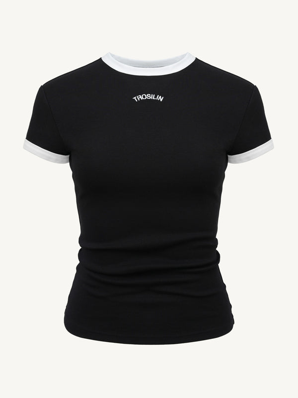 Stacked Detail Slim-Fit T-Shirt
