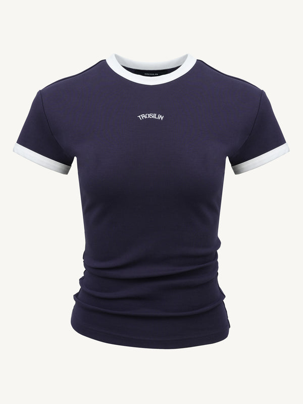 Stacked Detail Slim-Fit T-Shirt