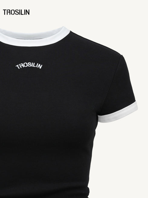 Stacked Detail Slim-Fit T-Shirt