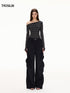 All-Over Print Asymmetric One-Shoulder T-Shirt
