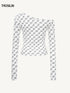 All-Over Print Asymmetric One-Shoulder T-Shirt