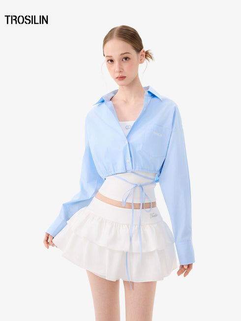 Sunny Layer Drawstring Shirt Set