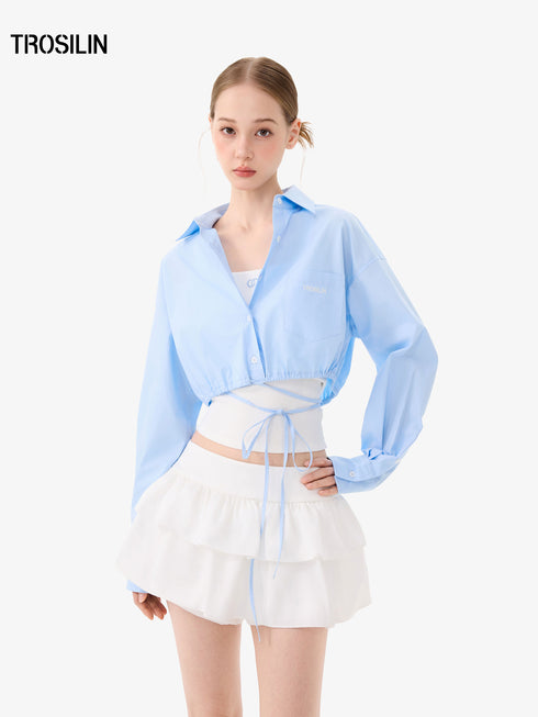 Sunny Layer Drawstring Shirt Set