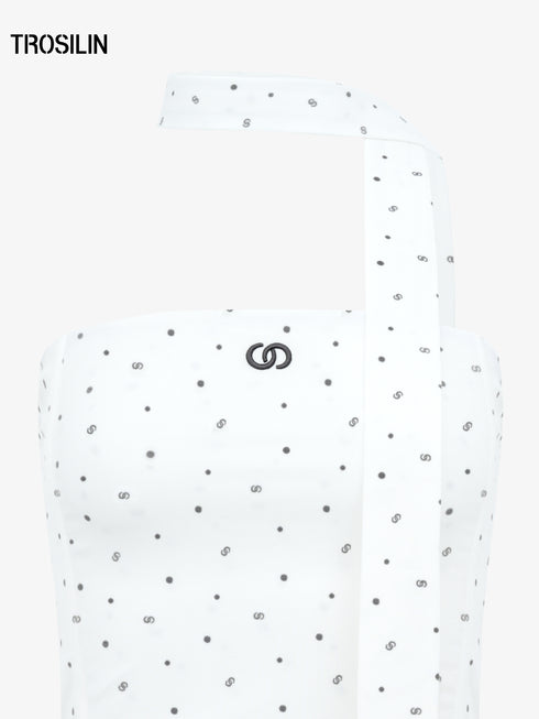 CC detail polka dot bandeau top