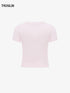 Pink crystal slim-fit short sleeve t-shirt