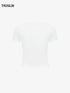 White crystal slim-fit short sleeve t-shirt