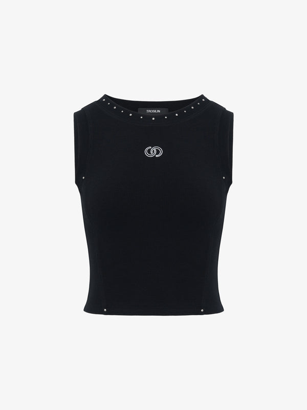 Studded Panel Tank Top