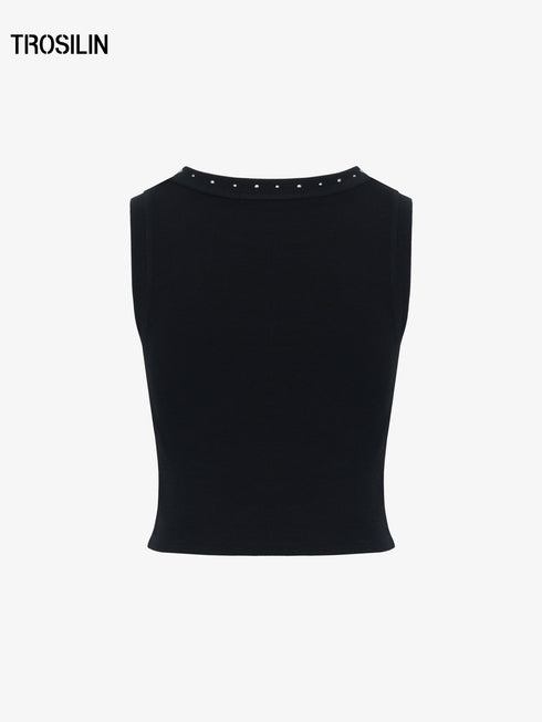 Studded Panel Tank Top