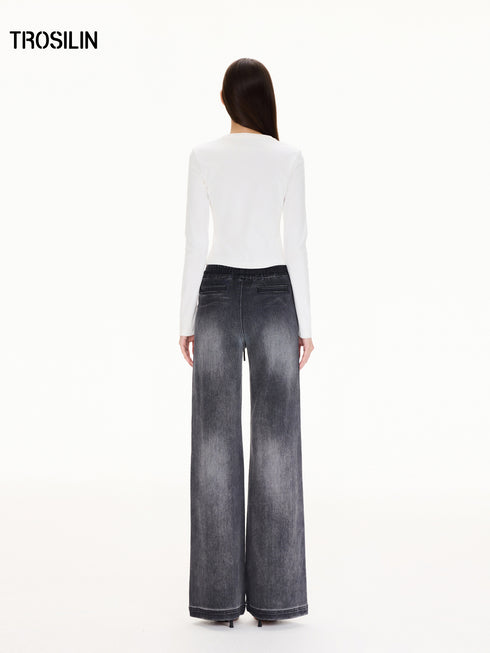 Hollow-Out Long Sleeve T-Shirt