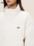 High-Neck Embroidered Puffer Down Jacket