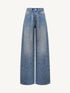 New Starry Rhinestone Wide-Leg Denim Pants