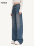 New Starry Rhinestone Wide-Leg Denim Pants