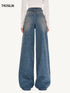 New Starry Rhinestone Wide-Leg Denim Pants